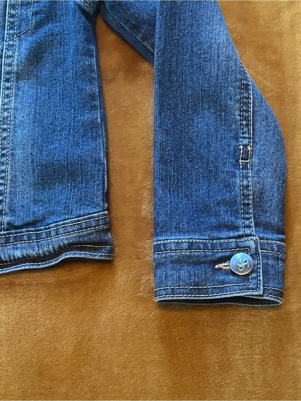 Children's Place Blue Jean Jacket Girls Size 5/6 Snap Front Denim Pockets School